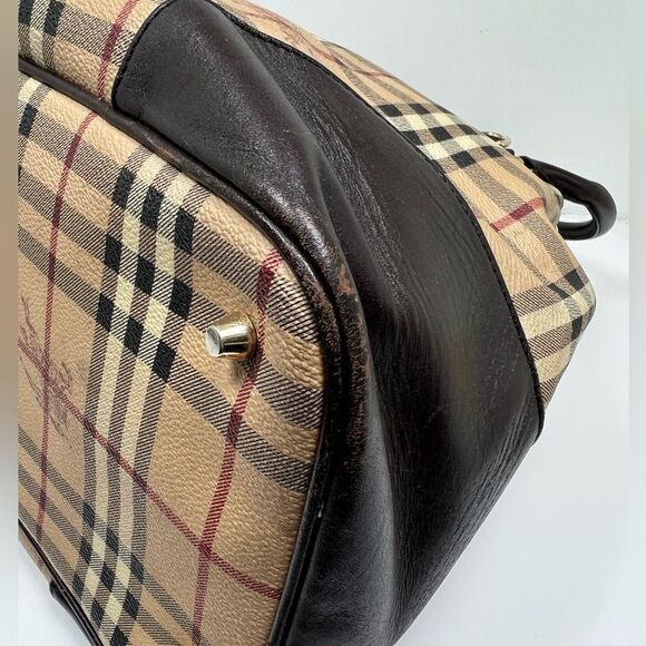 Burberry Haymarket Check Top Handle Bag - Picture 8 of 16